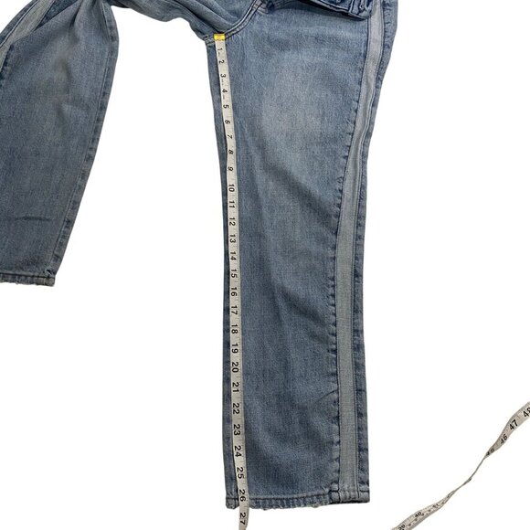 Pistola Charlie high rise ankle straight button fly double denim panels size 27 - Picture 14 of 16